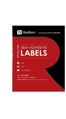 Photo of Redfern 2up A4 Landscape Bordered Inkjet Laser Labels 1000 Sheets