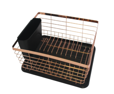 ROYAL HOMEWARE Classic Dish Rack with Utensil Holder and Drain plate