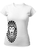 PepperSt Ladies White T-Shirt - Tribal Lion Black Photo