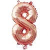 Bubblebean - Rosegold Bunched Party Helium Number 8 Balloon Photo