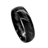 Xcalibur "Lord Of The Rings" Ring 6mm Wide In Black Stainless Steel Photo