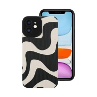 Samsung Black White Wave Pattern Phone Case for Galaxy S21
