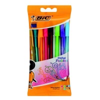 Bic Cristal Fashion Ballpoint Pens Set 8 Assorted Colours x4