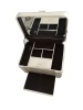 AB Collezioni Womens Ladies Magnolia Leather Jewellery Box Case Great Gift Photo
