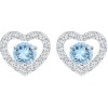 Stella Luna Sweet Heart earring - Swarovski Aquamarine Crystal Photo