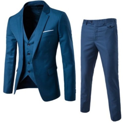 Photo of Men's 3 Piece - Notched Lapel - Jacket Vest &Trousers Set