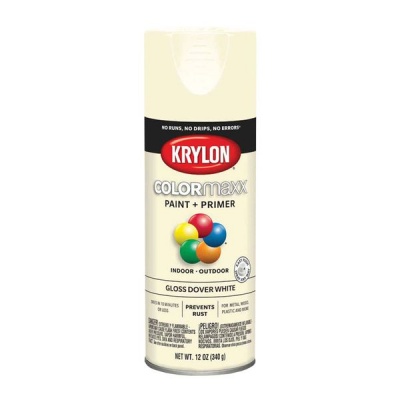 Photo of Krylon Colormaxx Paint with Primer Gloss Dover White 340ml