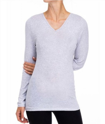 Photo of Camille Ladies Grey Long Sleeve Thermal Spencer 2 Pack