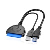 Dual USB 3.0 To Sata Adapter Cable 2.5" Drive HDD SSD Cable Converter Photo