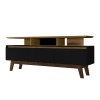 LINX Rack Rubi 1.6 Entertainment TV Stand - Black & Brown Photo