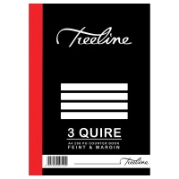 Treeline A4 Counter Book 3 Quire Feint And Margin 288 Pages