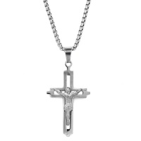 Xcalibur Crucifix pendant on chain Stainless steel XN66