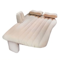 Inflatable Car Back Seat Travel Air Bed Mattress Beige