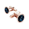 Civetta Spark Cufflink Made with Swarovski Montana crystal rose gold Photo