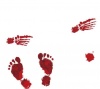 Mihuis Removable Bloody Hand & Foot Print Halloween Glass/ Mirror Stickers Photo