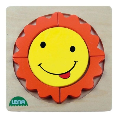Lena Wooden Puzzle for Children 18 Months and Up Happy Sun