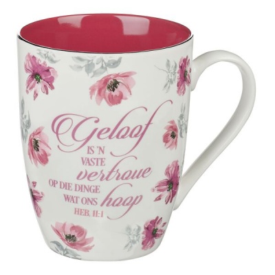 Photo of Christian Art Gifts Geloof Is 'n Vaste Vertroue - Ceramic Mug