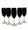 Champagne Glasses 190 ml 6 Piece - Black Photo