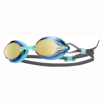 Photo of Tyr Velocity Metallized Racing Goggles - Gold/Mint