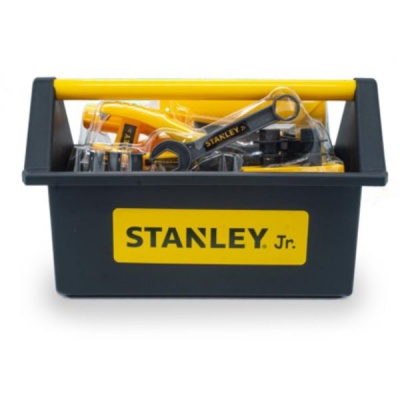 Stanley Jr 20 Piece Pretend Play Plastic Kiddies Tool Set Tool Box