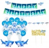 Shark Birthday Party Balloon Banner DIY decoration set Photo
