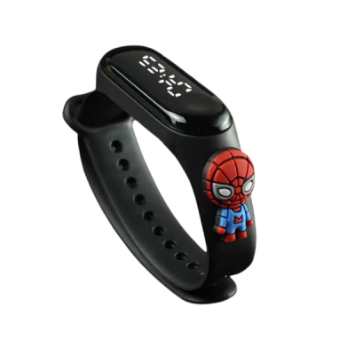 Kids Character Digital Waterproof Watch with LED Touch Display