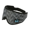 Breathable 3D Soft Cotton Sleep Eye Mask with Bluetooth Headphone - White Photo