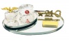 21st Key - Shell With Pink Diamante' Stone & Gold Leaf On Oval Base Photo