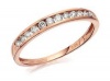 9k Rose Gold Half Eternity Band with Diamante Photo
