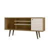 LINX Rack Safira Entertainment TV Stand - Brown & Grey Photo