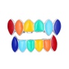 icebaebae Teeth Grillz Cosplay with Rainbow Design and Silver Trim Upper & Lower Photo
