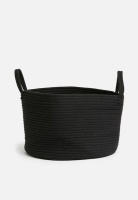 Sixth Floor Cotton Rope Storage Basket Black