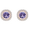 Stella Luna Audrey earring - Swarovski Tanzanite crystal Rosegold Photo