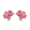 Dhia Jewellery Dhia S925 Carnation Enamel Earrings made with Swarovski Zirconia Photo