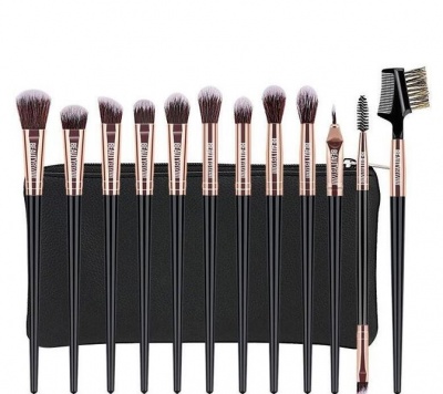 Photo of Beauty By Zar Rose Gold Eye Brush Set with Pouch