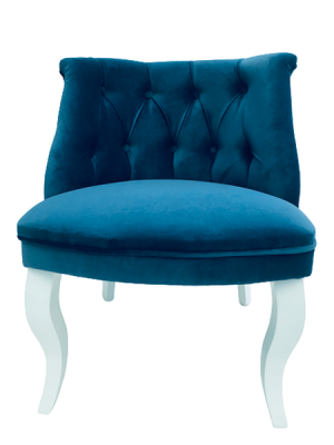Photo of Decorist Home Gallery Lorenzo - Blue Velvet Armchair