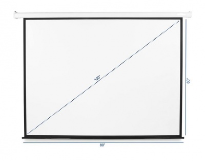 Photo of Office Essentials 100'' Electric Projector Screen with Remote