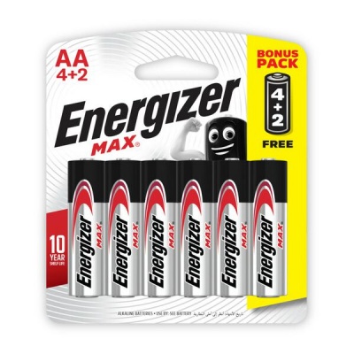 Energizer Max AA Alkaline 6 x 1