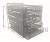 SDS M750S Wire Mesh Metal 5-Drawer Filing System - Silver Photo
