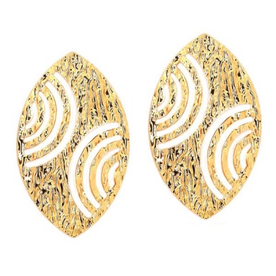 Photo of Sista cut-out gold tone earring