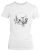 PepperSt Ladies White T-Shirt - Circular Mountains Photo