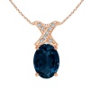 Civetta Spark XO Pendant- with Swarovski Montana Crystal Rosegold Photo