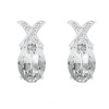Civetta Spark Oval XO Earrings- Made with Swarovski Clear Crystal Rosegold Photo