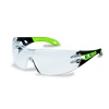 Uvex Pheos Clear Safety Eyewear Black / Lime Frame Photo