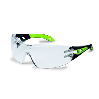 Photo of uvex Pheos Clear Safety Eyewear Black / Lime Frame