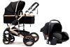 Belecoo 3" 1 Baby Stroller Tyrant Luxury Stroller - Black Photo