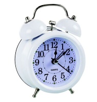Ringing Twin Bell Alarm Clock White