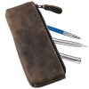 Dumi Jabu Genuine Leather Ndebele Inspired Pencil Bag | Blue squares Photo