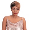 Magic Cosplay Party Mix Color Brown Pixie Cut Synthetic Hair Wig Lydia 4/27 Photo