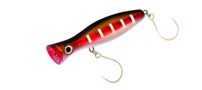 Photo of Kingfisher Rattler Fishing Popper Lure 16cm 88g Colour Red With White Stripes